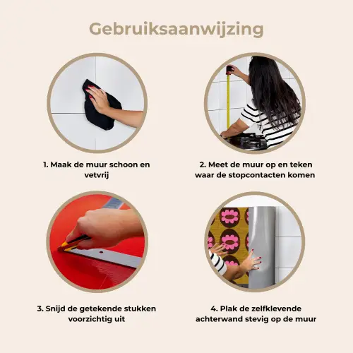 Grafisch - Patroon - Kleurrijk keuken achterwand 2 middel 871 -gebruiksaanwijzing_NL