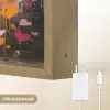 Meisje - Hart - Graffiti - Kunst - Kleuren - Rood Light Box met batterij (Wandlamp) middel -USP_websiteoplaadbaarNL