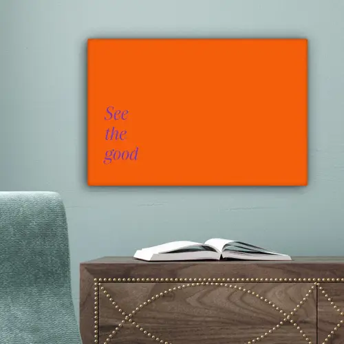 See te good - Paars - Oranje canvas 2cm klein -sfeer4