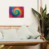 Regenboogkleuren - Tie dye - tuinposter los doek klein -sfeer7