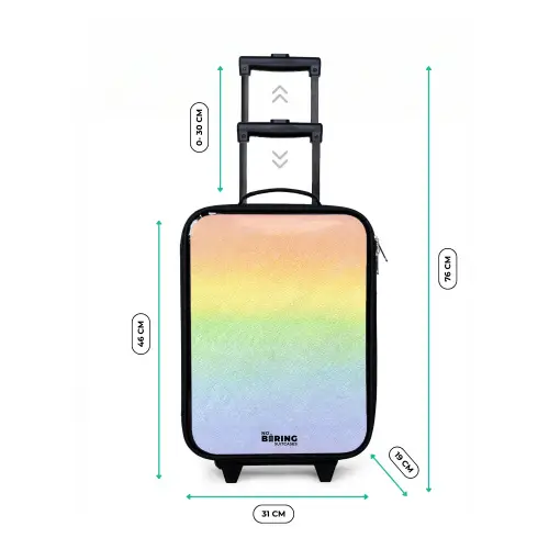 Pastel regenboog van krijt Kinderkoffer - Zwart klein -productfoto_formaten
