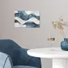 Lijnen - Golven - Abstract - Blauw poster papier klein -sfeer3