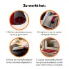 Love - Rood - Hatjes Inductie beschermer vinyl 3mm klein -zzzzzzz-td-werking