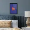 Slow down you're doing fine - Ster - Blauw fotolijst zwart zonder passe partout klein -sfeer3