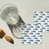 Vis - Patroon - Blauw onderzetter kurk middel 366 -sfeer4