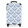 Barok patroon blauw NBS - Handbagage koffer - Kinderen Unisex middel -productfoto_recht