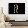 Vis - Zwart - Goud - Tekst canvas 2cm klein -sfeer6