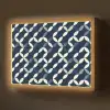 Abstract - Patroon - Blauw Light Box met batterij (Wandlamp) middel 907 -z3d_website