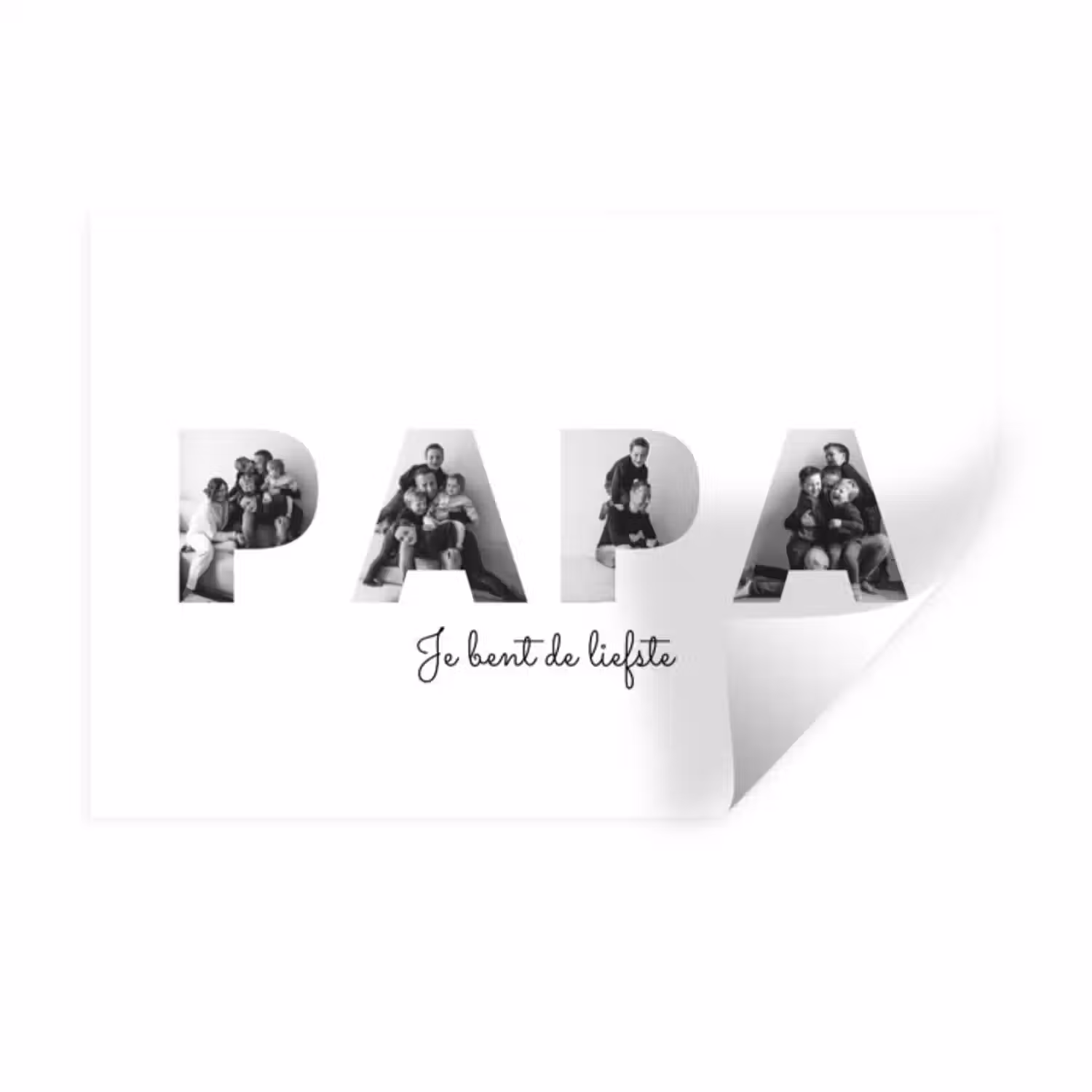 Gepersonaliseerde muursticker - Papa - Lettercollage