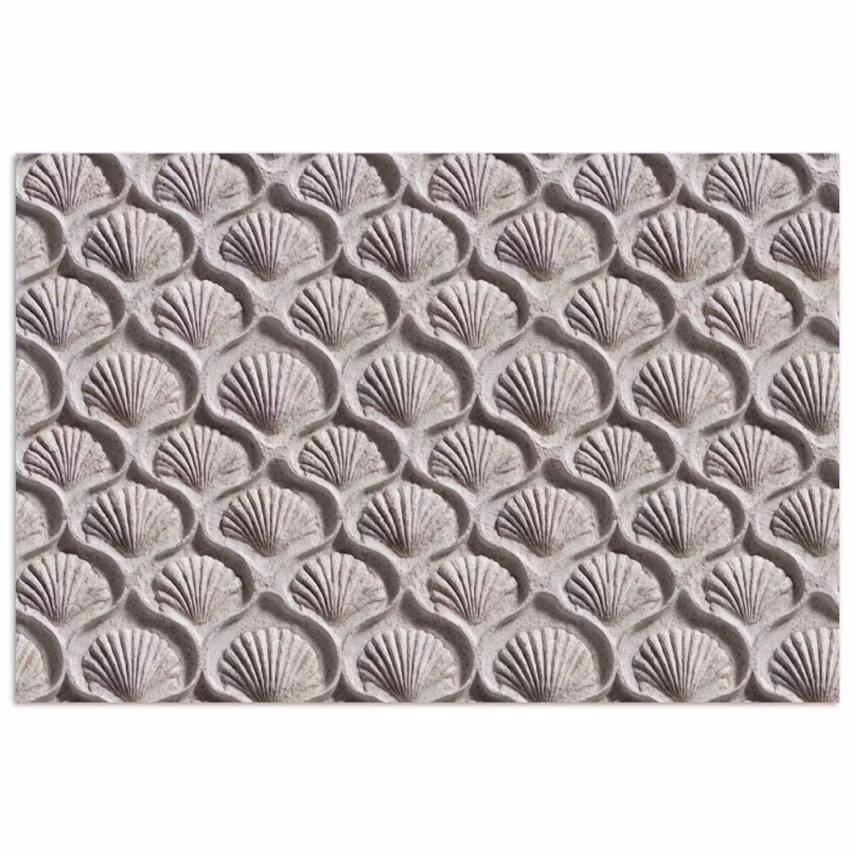 Zand - Schelpenvorm - Grijs poster papier klein 62 -3d