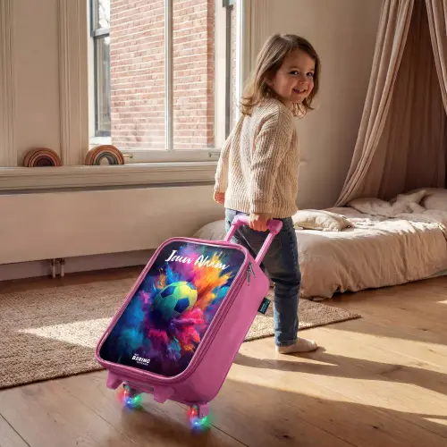 Neon - Bal - Kleurrijk Kinderkoffer - Roze klein -sfeer1