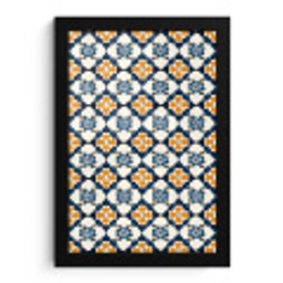 Klassiek - Geometrisch - Blauw fotolijst zwart zonder passe partout klein 224 -3d