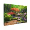 Kleurrijke Japanse Tuin Tuinposter op houten frame 2 cm dik klein -3d