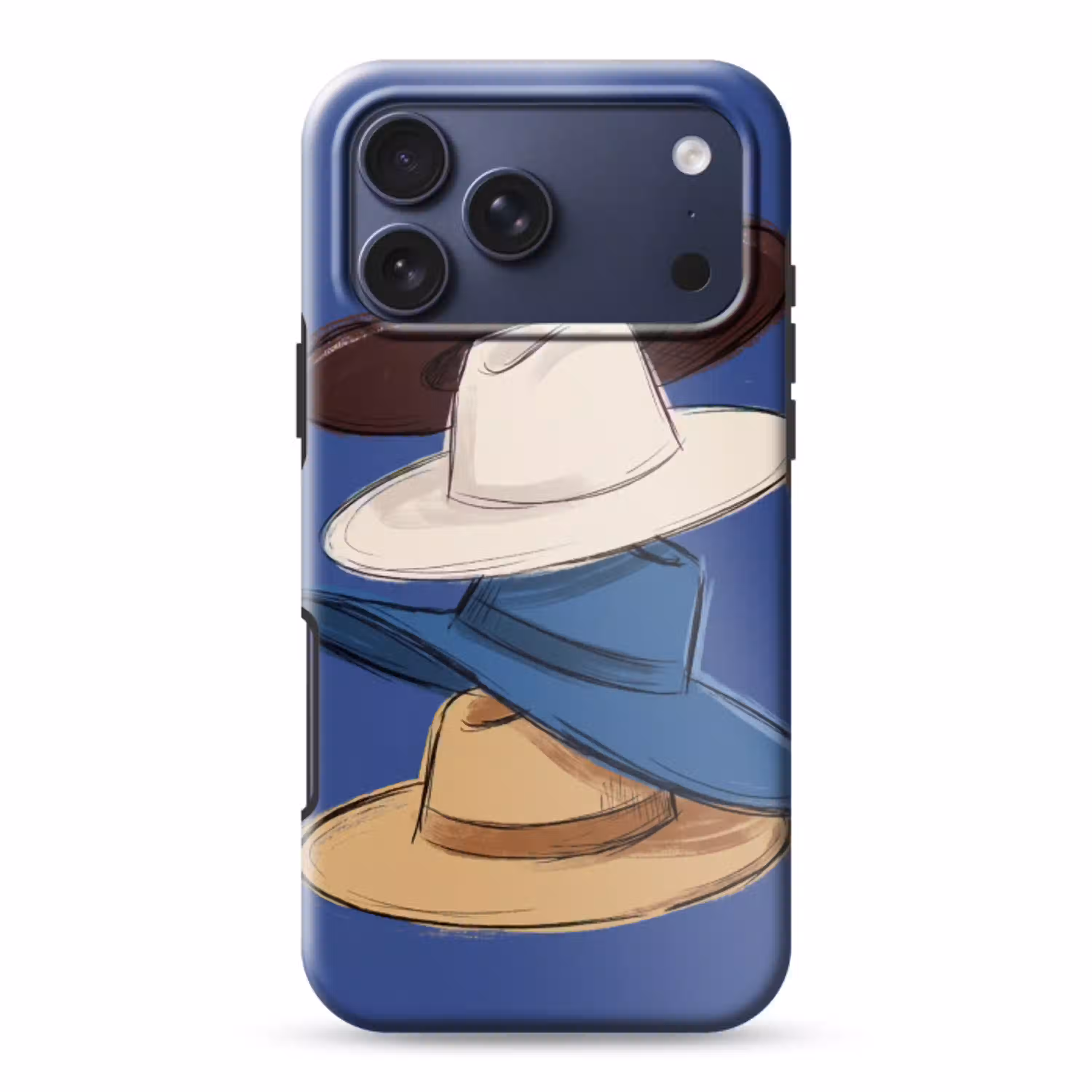 Hoeden - Gestapeld - Mode - Kleurrijk - Illustratie Toughcase MagSafe Apple iPhone 17 Pro Max klein -3d
