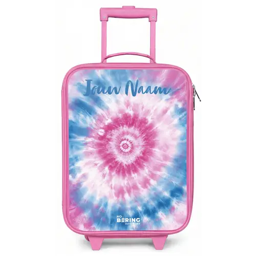 Tie dye - Abstract - Blauw - Roze Kinderkoffer - Roze klein -zz3dotto