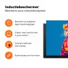 Muis - Kimono - Bloemen - Blauw Inductie beschermer vinyl 3mm klein -zzzzzzz-td-ups
