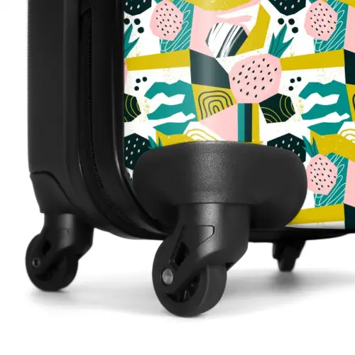 Fruitige jungle collage NBS - Handbagage koffer - Kinderen Unisex middel -wiel