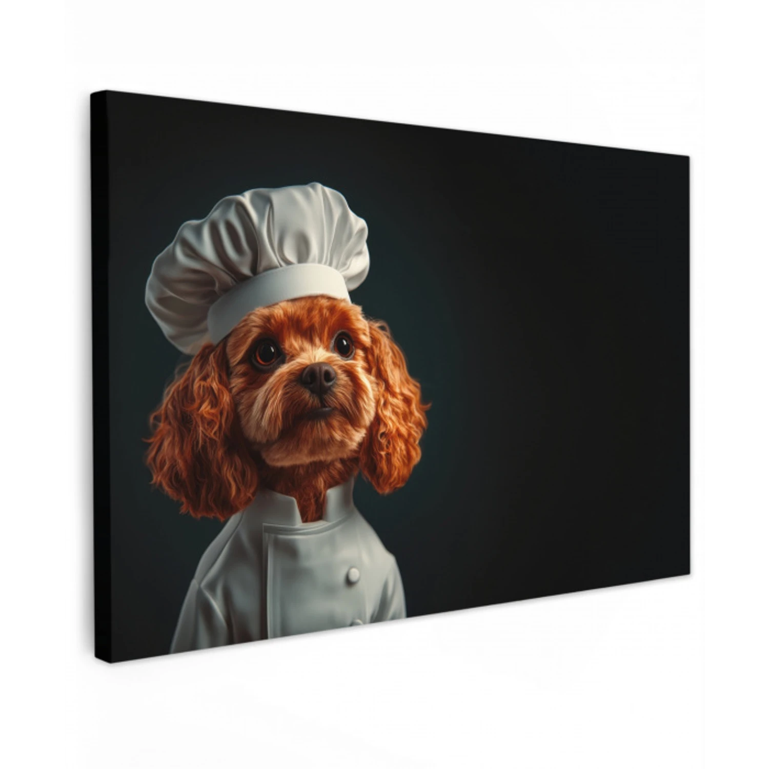 hond-3-2-gigapixel-standard-v2-6x Tuinposter op houten frame 2 cm dik klein -3d