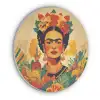 Vrouwelijk - Bloemen - Sieraden Akoestische PET Vilt - Rond klein -3d