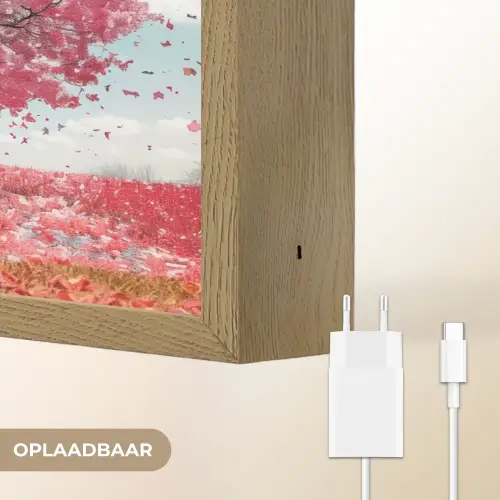 Boom - Kleurrijk - Natuur - Levensboom Light Box met batterij (Wandlamp) middel -USP_websiteoplaadbaarNL