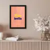 Verticaal - Strepen - Oranje - Ciao bella fotolijst zwart zonder passe partout klein -sfeer5