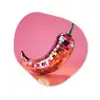 Peper - Disco - Rood - Glitter Wandcirkel Organisch Plexiglas middel -3d