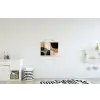 Abstract - Vlakken - Zwart - Rond textielposter latten blank klein -kinderkamer