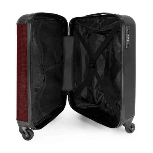 Abstract - Rood gridpatroon NBS - Handbagage koffer - Kinderen Unisex middel -binnenkant