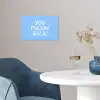 Blauw - Wit - You fuckin rock poster papier klein -sfeer3