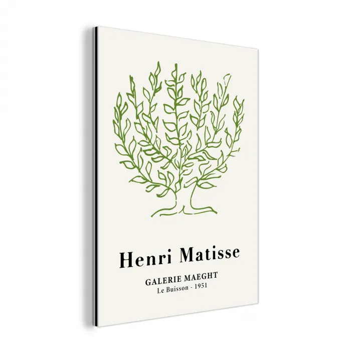 Matisse - Boom - Groen - Natuur - Kunst aluminium wit klein -3d