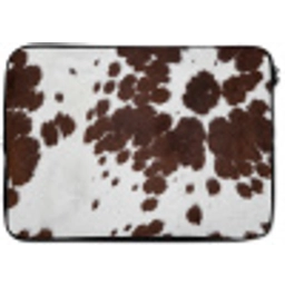 Koeienhuid - Klassiek - Bruin laptophoes neopreen klein -zkaufland3dotto