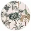 Inductie afdekplaat - Vintage - Jungle - Dieren - Natuur - Inductie beschermer Wandcirkel plexiglas klein -3d