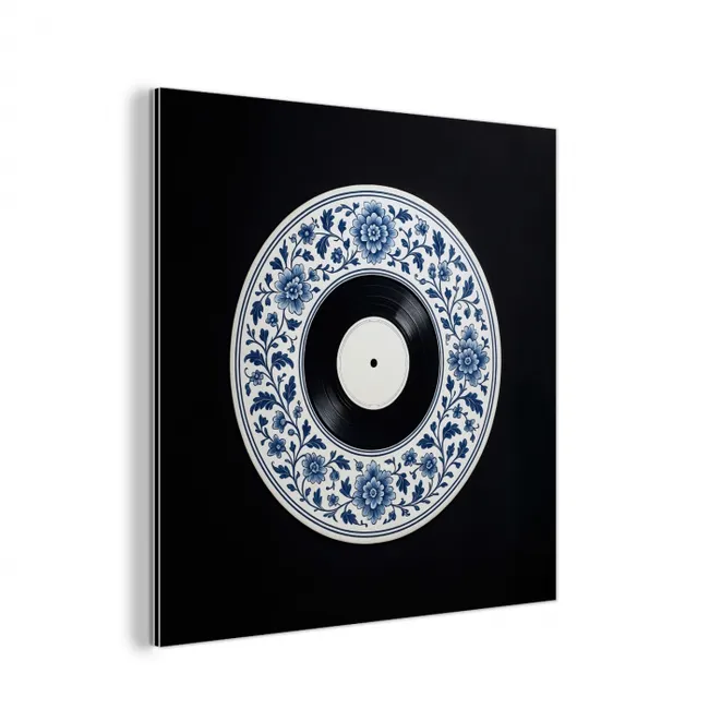 Vinyl - LP - Delfts Blauw - Muziek aluminium wit klein -3d