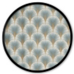 Waaier - Klassiek - Blauw Fotolijst rond zonder passe partout klein 856 -3d