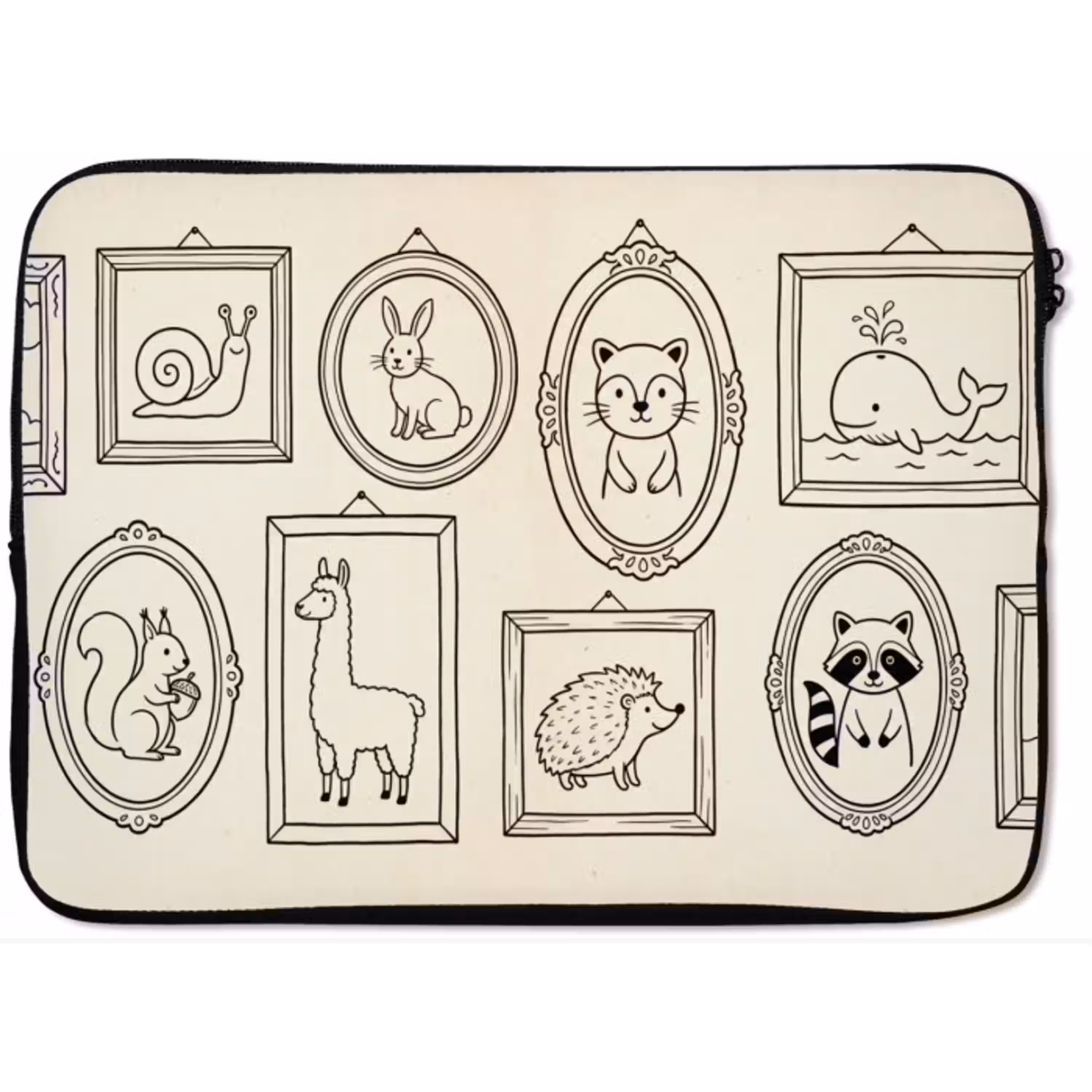 Dieren - Illustratie - Lijsten - Galerij - Speels laptophoes neopreen klein -zkaufland3dotto