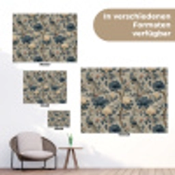 Pauw - Bloemen - Blauw tuinposter los doek klein 239 -Xsfeer9_DE