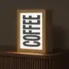 Koffie - Decoratie - Japandi - Vintage Light Box met kabel (Tafellamp) klein -z3d_website