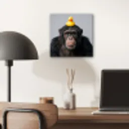 Chimpansee - Badeend - Grijs aluminium wit klein -sfeer5