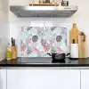Bladeren - Jungle - Pastel - Tropisch Inductie beschemer met haakjes klein -sfeer2