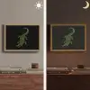 Krokodil - Groen - Tijgerachtig - Strepen Light Box met batterij (Wandlamp) middel -sfeer3
