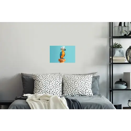 Papegaai - Koksmuts - Grappig - Vogel Muursticker klein -slaapkamer