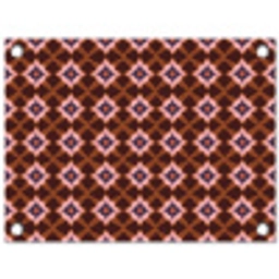 Geometrisch - Sierlijk - Bruin tuinposter los doek klein 239 -3d
