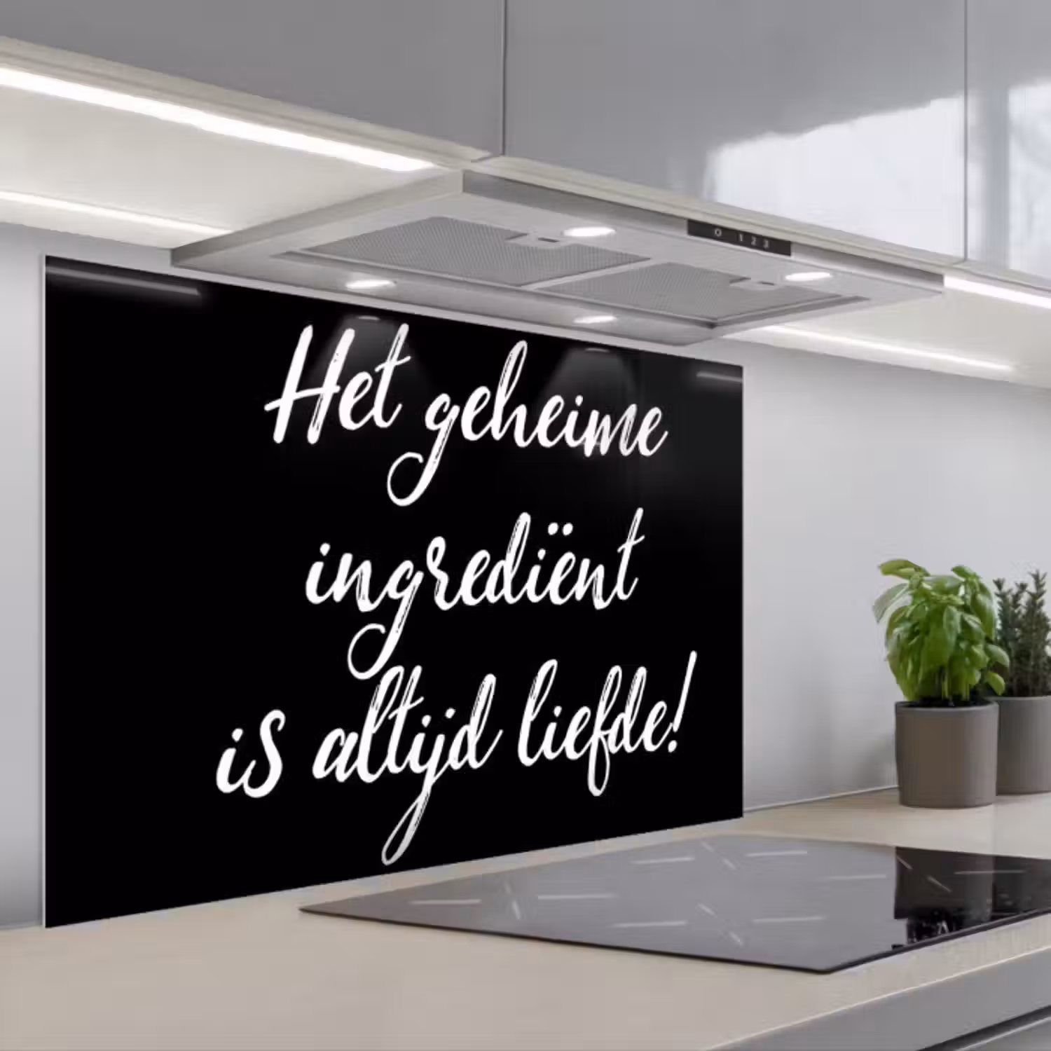 Spatscherm keuken - Quotes - Koken - Het geheime ingrediënt is altijd liefde! - Spreuken - Liefde