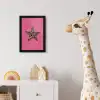 Ster - Luipaard - Print - Roze fotolijst zwart zonder passe partout klein -usfeer4_kinderkamer