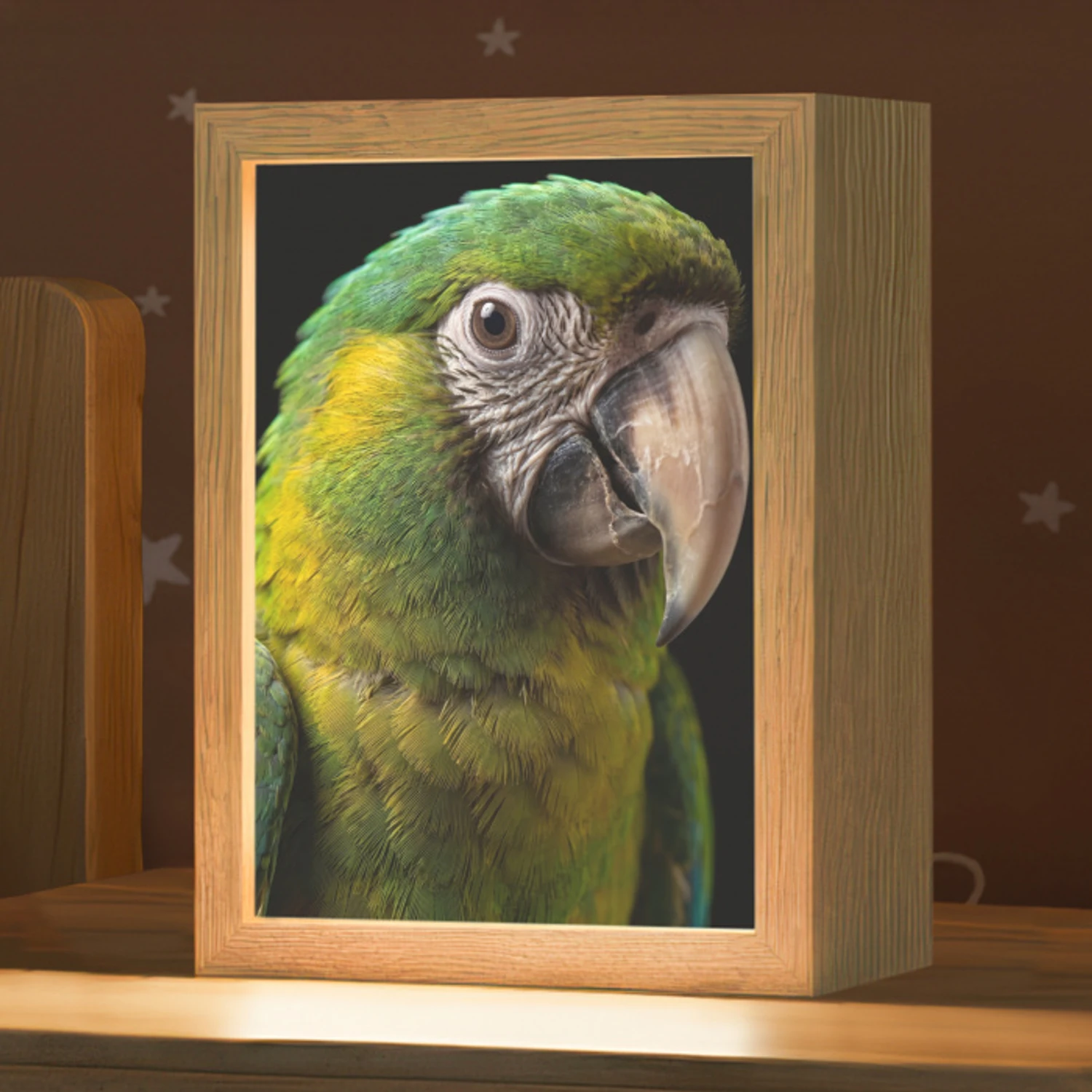 Ara - Portret - Groen Light Box met kabel (Kinderlampje) klein -zzz_3d_website