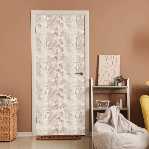 Slang - Patroon - Beige deurposter klein 289 -sfeer1