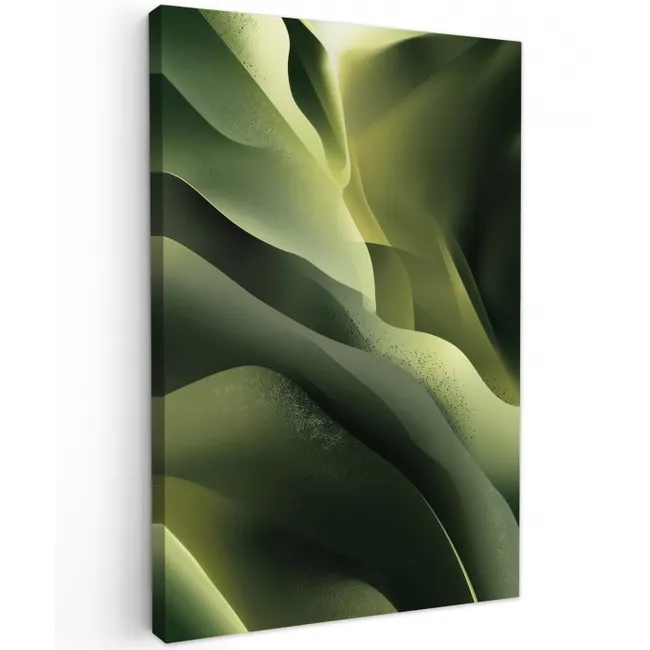 Gaming - Golven - Abstract - Heuvels - Groen Tuinposter op houten frame 2 cm dik middel -3d