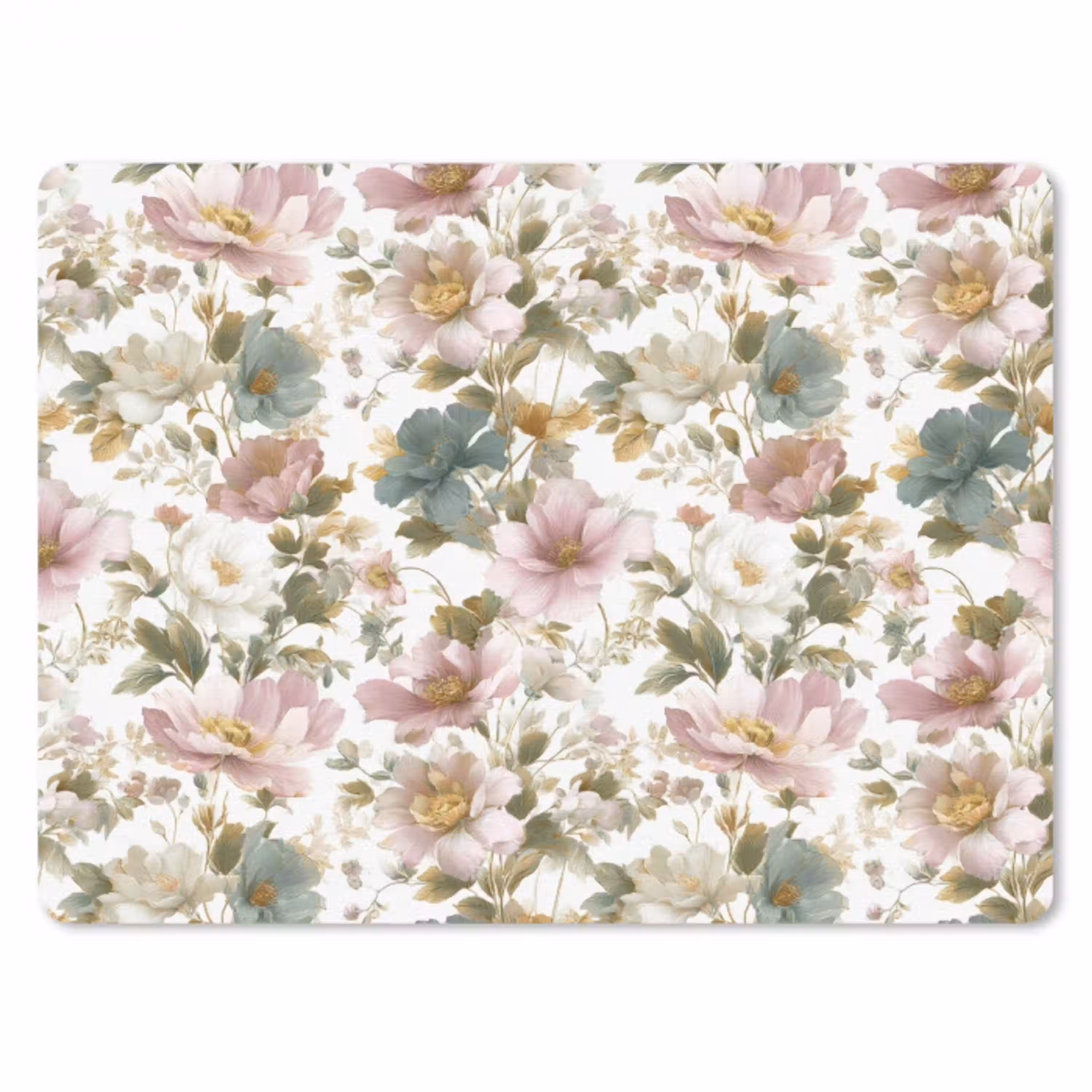 Bloemen - Patroon - Pastel muismat rubber klein 262 -3d