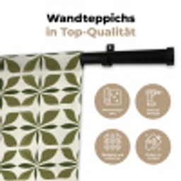 Botanisch - Retro - Groen Wandkleed katoen klein 269 -tsfeer2_DE