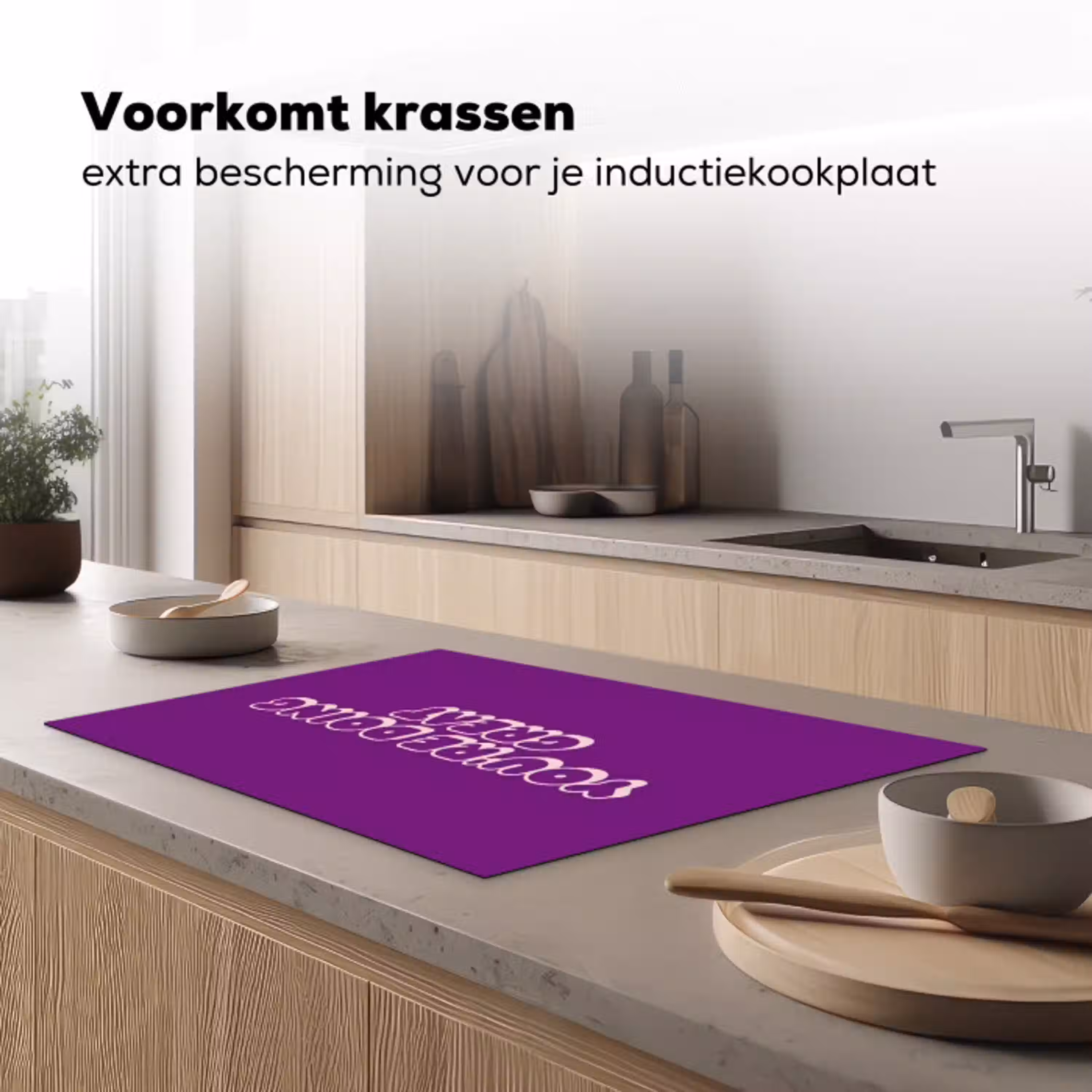 You're doing great - Paars - Bubble letters Inductie beschermer vinyl 3mm klein -sfeer1